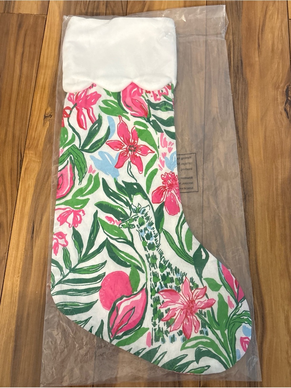 LILLY PULITZER CHRISTMAS STOCKING ~ MULTI GLOWING GARDENS ~ NEW IN BAG